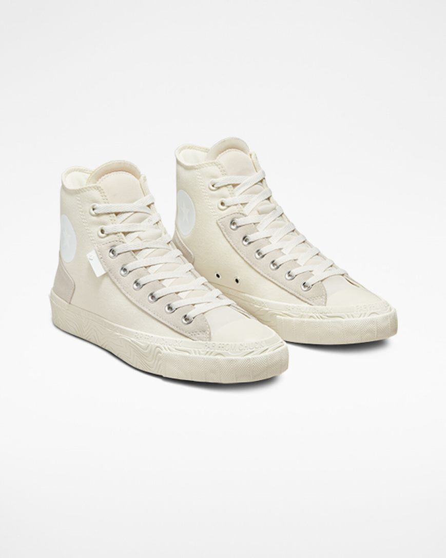 Dámské Boty Vysoké Converse Chuck Taylor Alt Star Wavy Béžový Bílé | CZ EQCD49